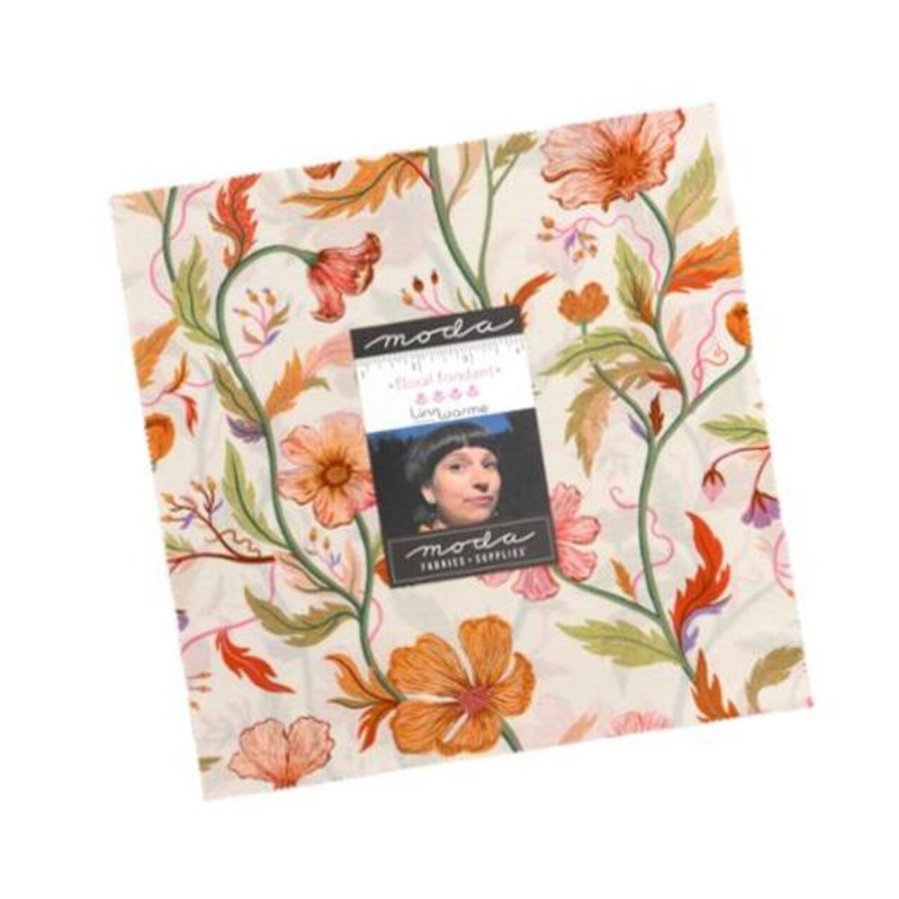 Floral Fondant 10" Square Pack (Layer Cake) by Linn Warme for Moda (14130LC)